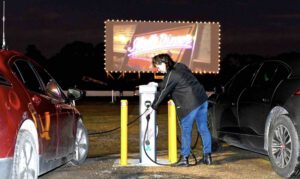 BYO cable: Now you can charge your EV while you watch a film at a drive-in