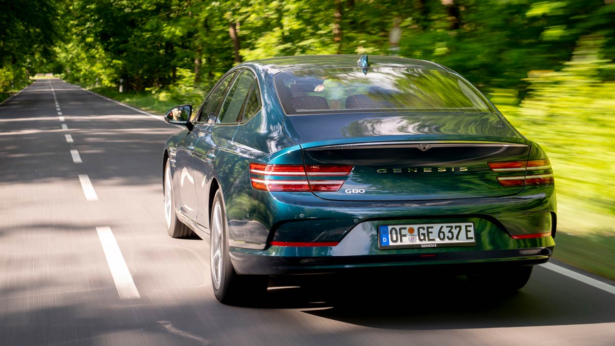 Electrified G80. Overseas image shown. Source: Genesis.
