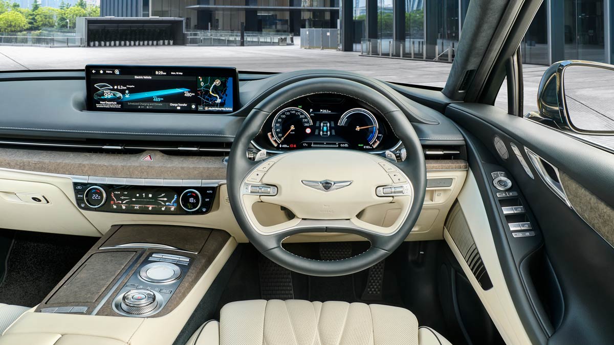 Electrified G80. Overseas image shown. Source: Genesis.