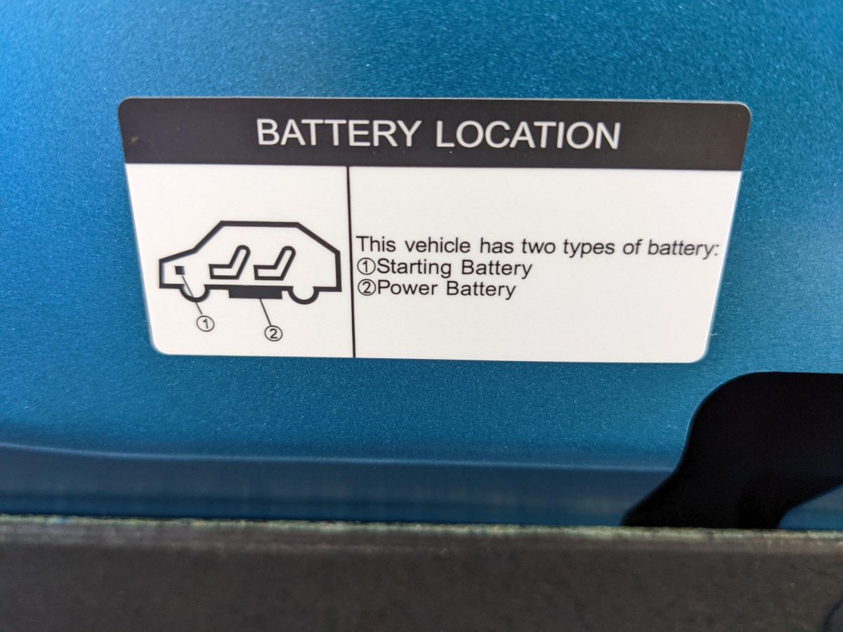 BYD Atto 3 Battery Label