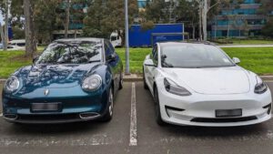 Funky Ora Cat electric hatch sizes up to Tesla Model 3 in Melbourne first