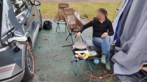 Breakfast’s up! Family takes Hyundai Ioniq 5 camping to try out V2L