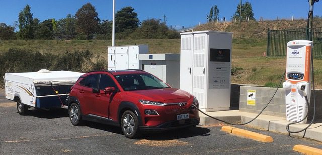 kona ev towing