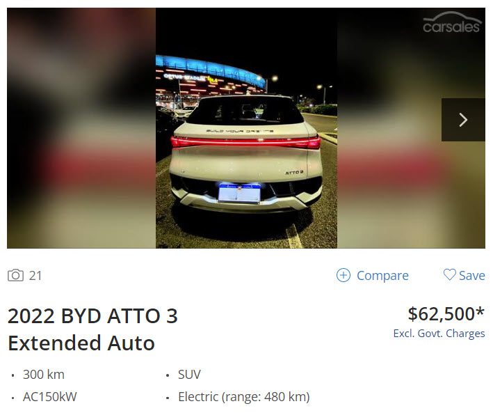 Used BYD Atto 3 October