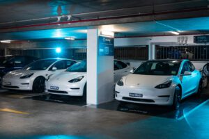 Sydney corporate park offers two Tesla Model 3s for tenants to share