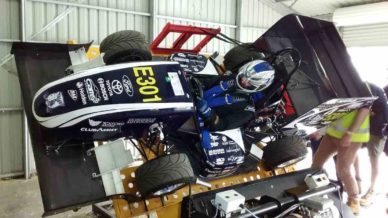 Electric and autonomous: Young engineers battle for open-wheeled race car honours