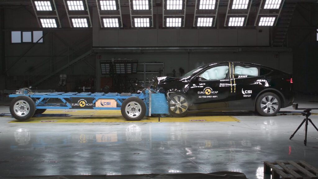 Euro NCAP 2022 Tesla Model Y crash test