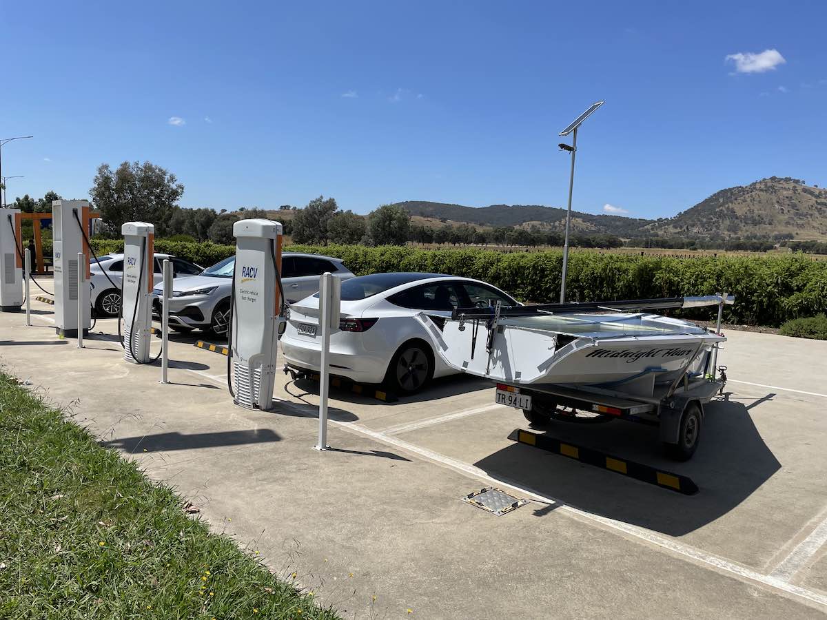 Tesla Towing Boat