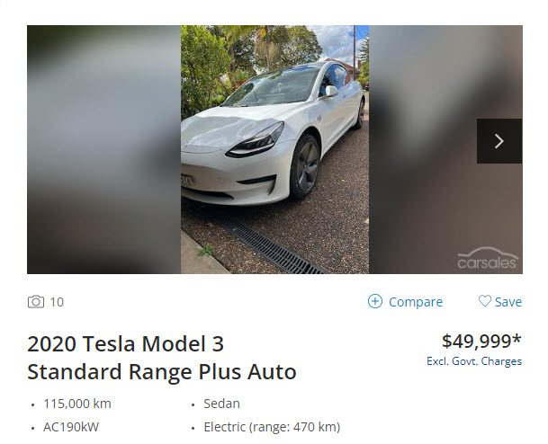 Used Tesla Model 3 January 2023