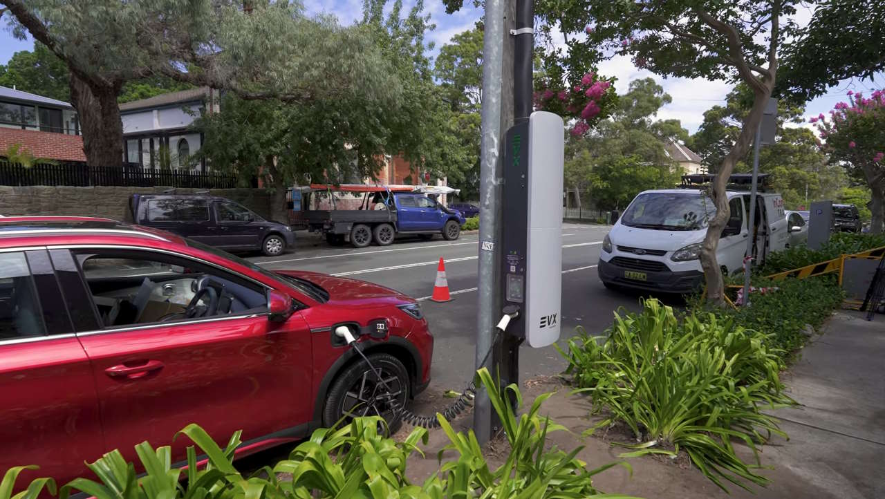 Ausgrid unveils Sydney's first power pole-mounted EV charger in Glebe