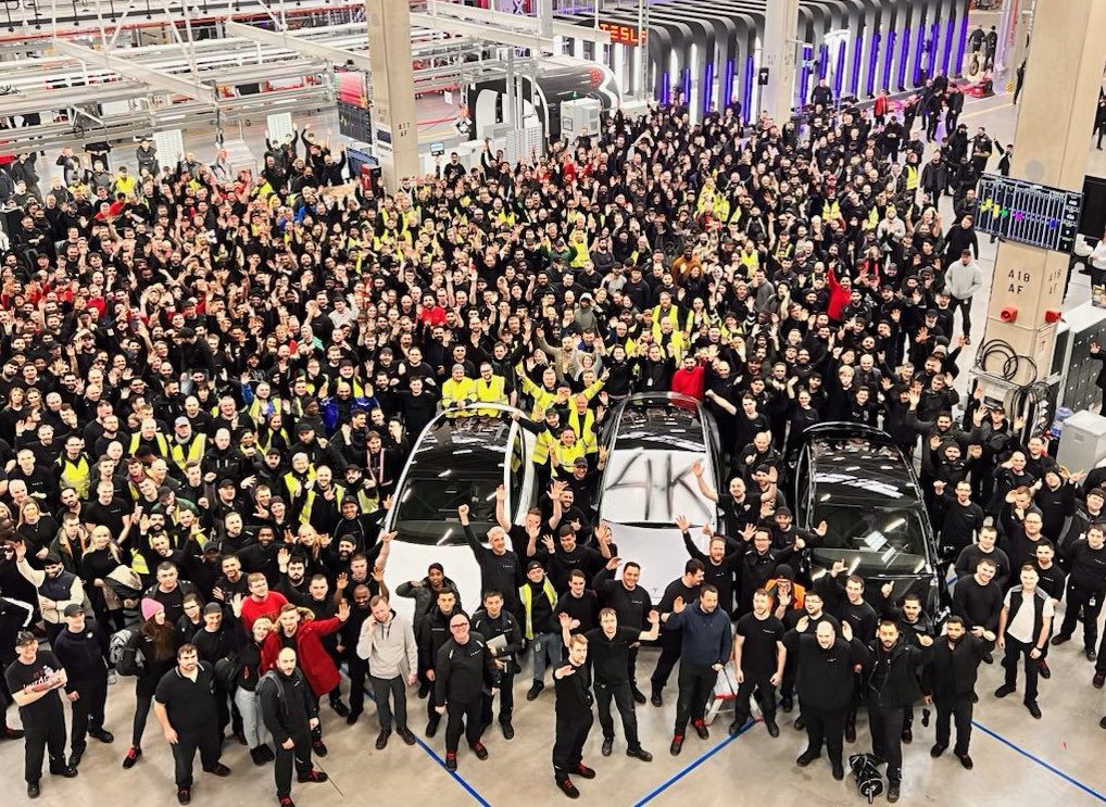 Giga Berlin reaches 4000 cars per week