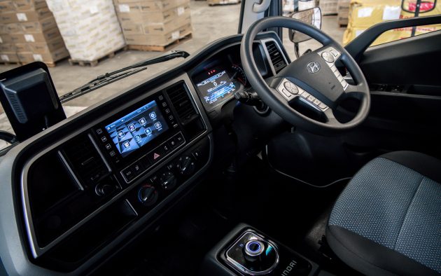 Hyundai Mighty electric truck interior