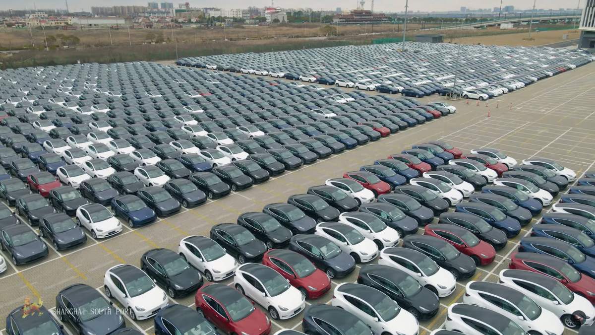 Shanghai Port Tesla Production February 2023