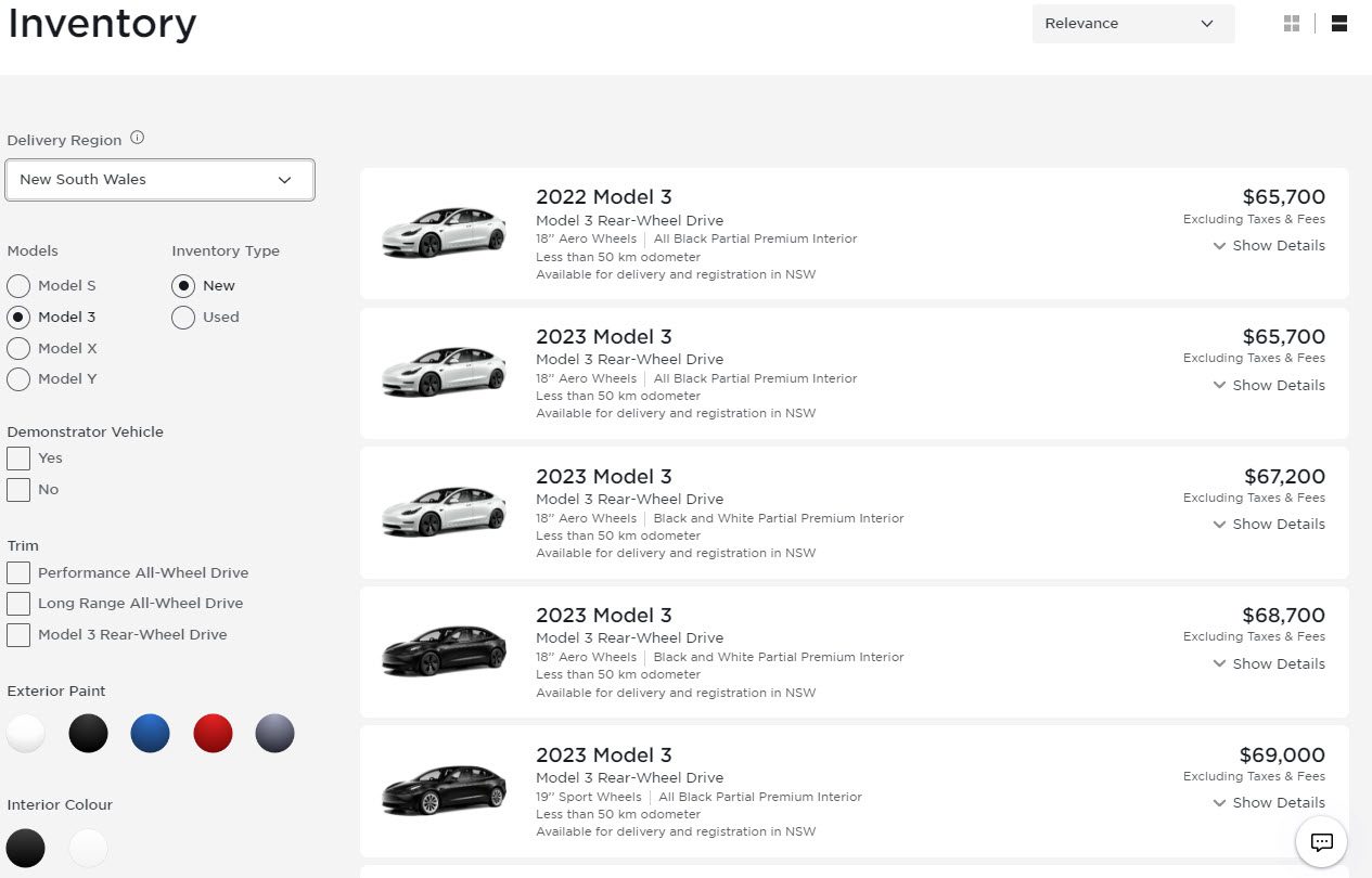 Tesla Inventory February 2023