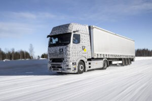 Mercedes-Benz tests long haul battery electric trucks in Arctic Circle