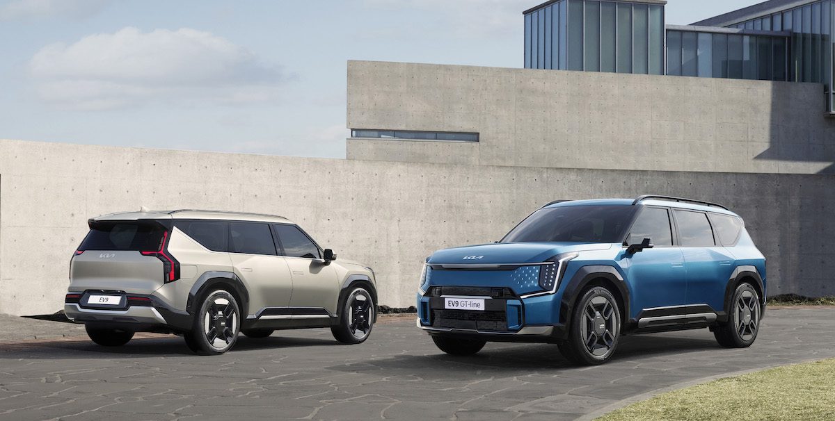 Kia unveils all-electric EV9 three-row SUV, with swivel seats and boost  options