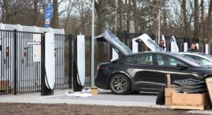 Tesla’s faster V4 superchargers seen up close