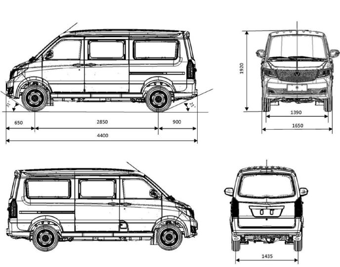 Victory light commercial van dimensions