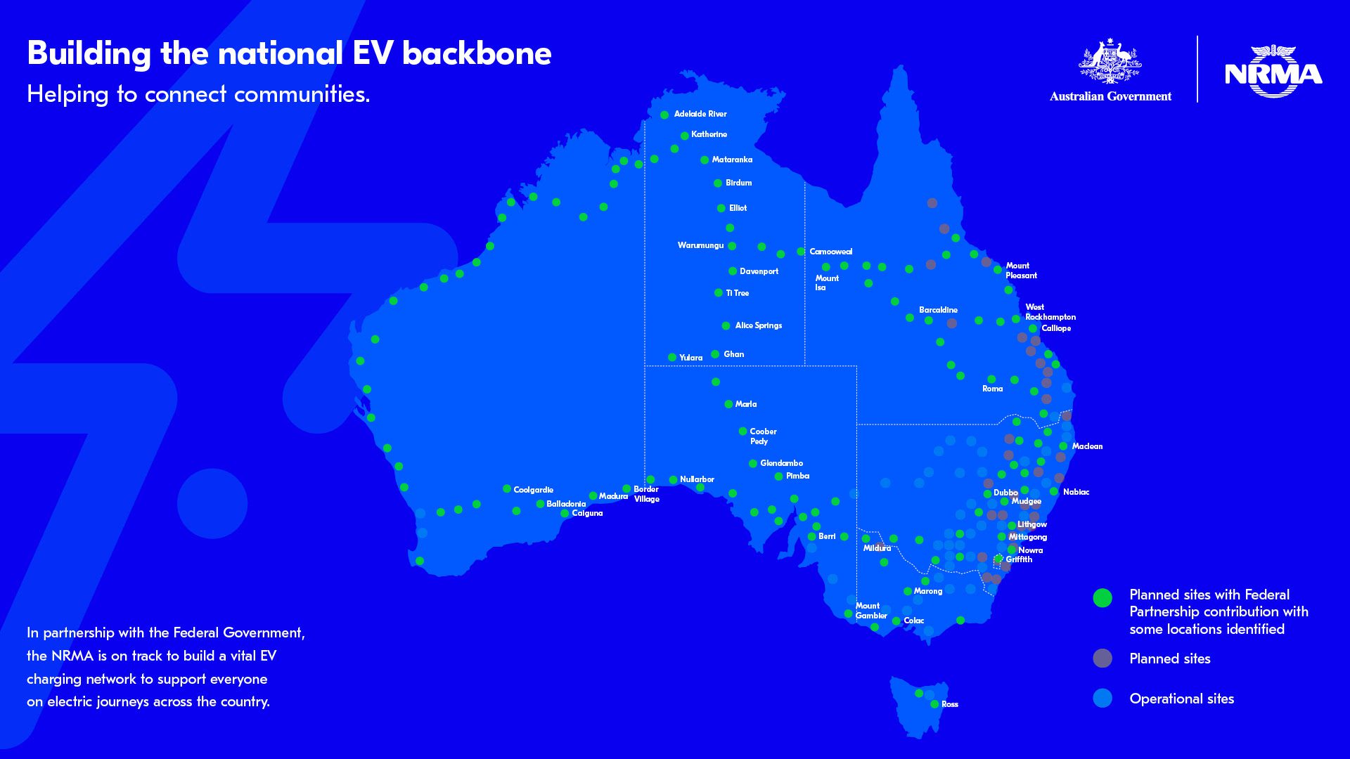 NRMA gets funding for 117 new fast-charging stations across Australia