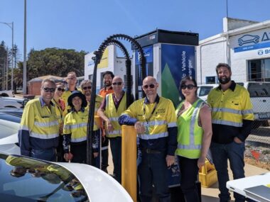 From left to right: Carl Van Heerden – Synergy, Sandra Giry – Synergy, Liam Dunphy – HEC, Pushpa Gurung – Synergy, Diarmuid O’Donovan – HEC, Jong Yiing Yang – Jetcharge, Harald Murphy – TOCWA, Guy McHugh – Synergy, Mary Davadra – Synergy, Sean Henderson – Jetcharge.