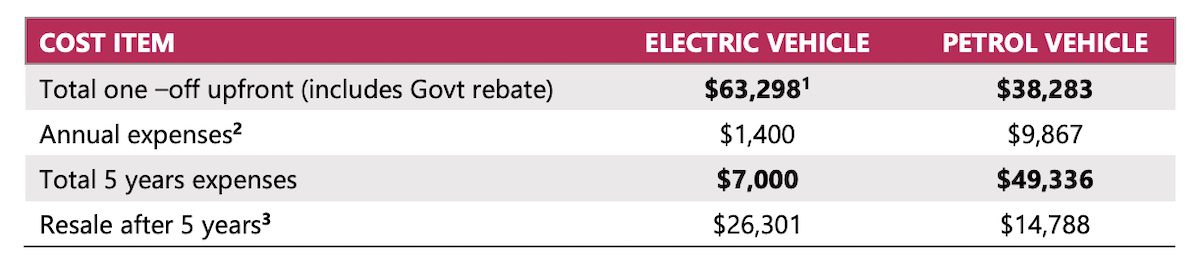 Business case and costs of switching to EVs