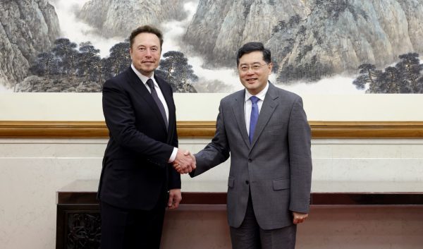 China Foreign Minister Qin Gang Meets with Tesla CEO Elon Musk