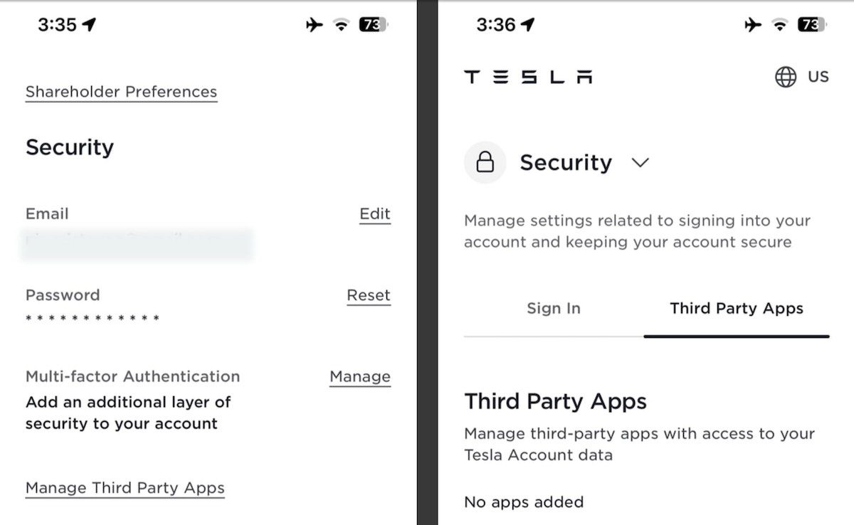 Tesla third-party apps