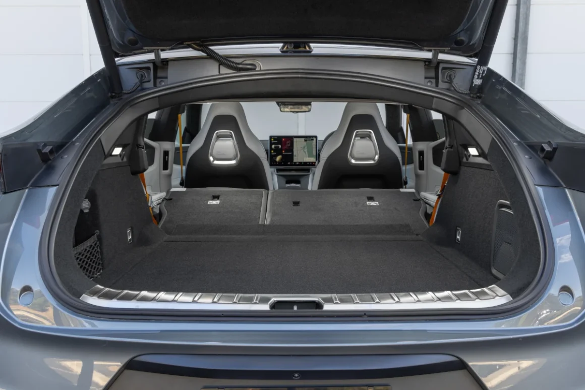 Polestar 4 boot with rear seats down. Source: Polestar