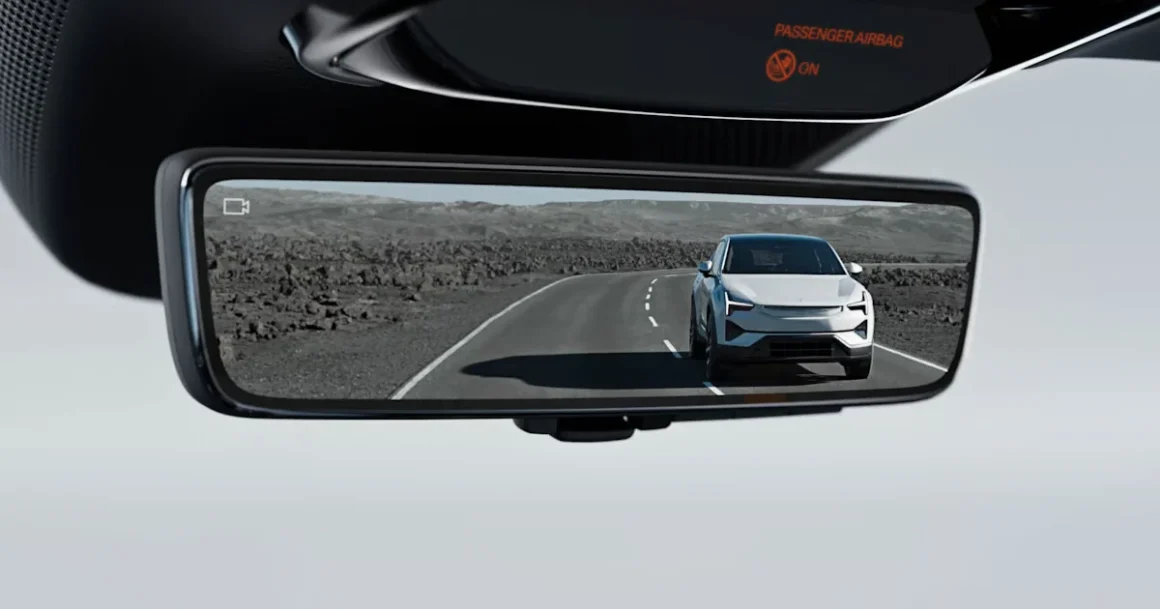 Rear view camera and screen from inside the Polestar 4. Source: Polestar