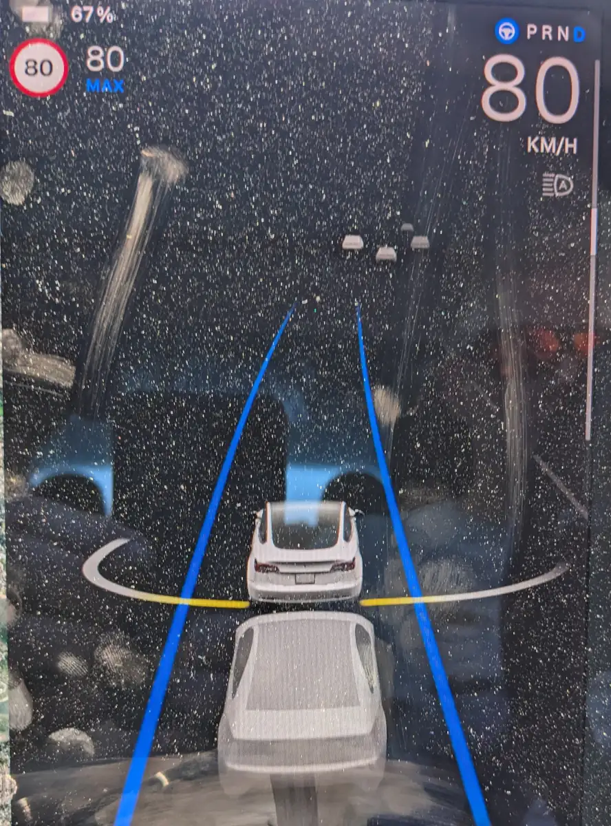 Autopilot can still be used while towing without trailer mode engaged. Image: Tim Eden