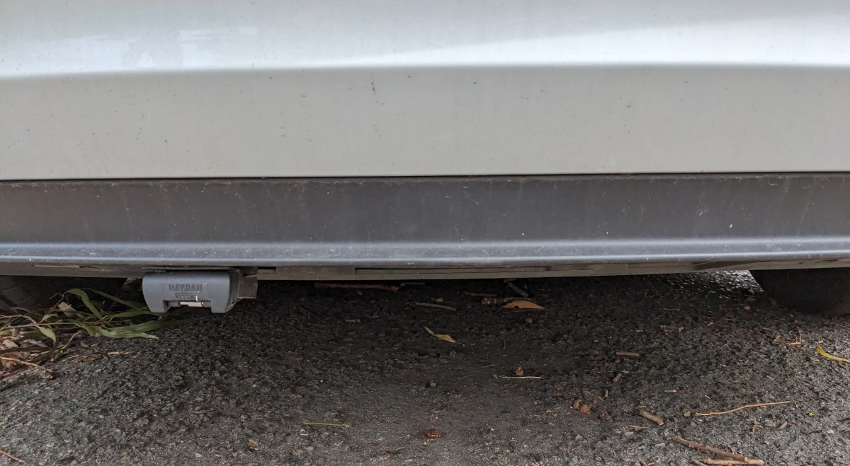 With the towbar removed, the only thing visible is the trailer plug. Image: Tim Eden