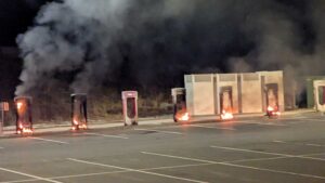 Tesla Superchargers set on fire in Massachusetts, cars in Toulouse