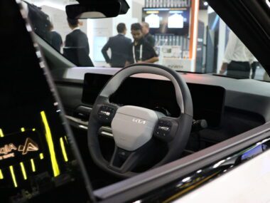 kia, ev3, steering wheel close up, smart energy conference