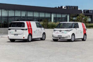 Fleet of five ID. Buzz Cargo electric vans arrive at Australian elevator group