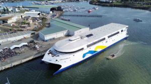 “This ship changes the game:” World’s largest all-electric ferry launches in Tasmania