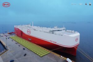 BYD’s newest ship takes 7,000 NEVs to Europe on first voyage