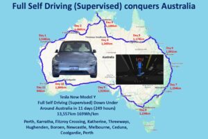 Tesla Model Y completes lap of Australia with 13,500 km of FSD Supervised