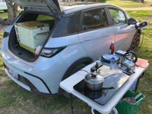 All electric camping with the BYD Dolphin’s vehicle-to-load