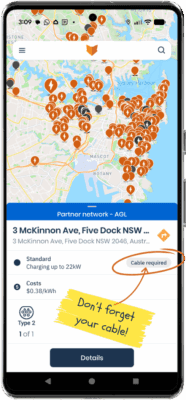 AGL svetainę, kaip aprašyta Chargefox programėlėje