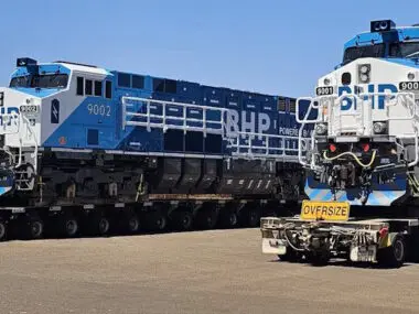 BHP takes delivery of first purpose-built battery-electric locomotives for iron ore mines