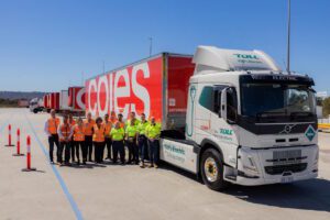 Logistics giant delivers first two heavy electric vehicles to Coles in Perth