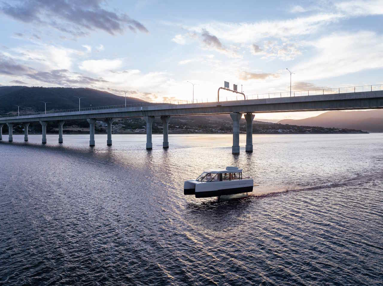 Australia’s first electric hydrofoil boats to be rolled out on Tasmania’s Derwent River
