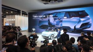 Geely unveils purpose-built electric robotaxi as AI race heats up