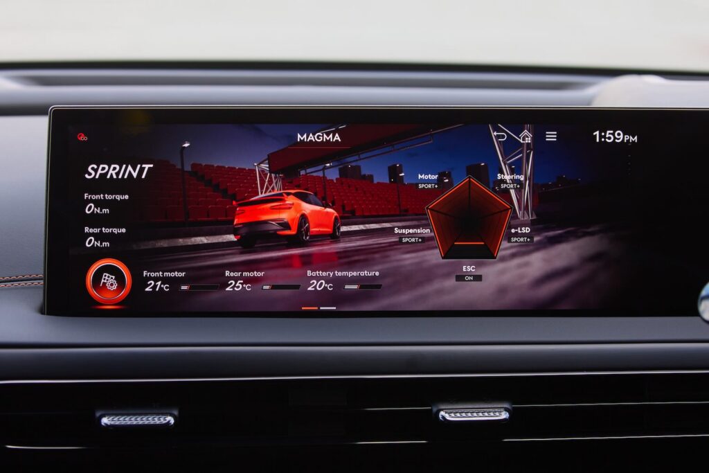 Genesis GV60 Magma Screen. Image: Genesis