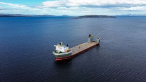 Massive heavy lift vessel arrives to transport world’s largest battery-electric ship from Hobart to South America