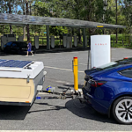 Charge, tow, repeat: Long distance electric car touring with a pop-top camper trailer