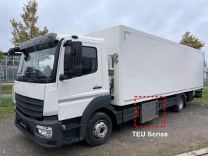 Mitsubishi unveils refrigeration units for battery electric trucks