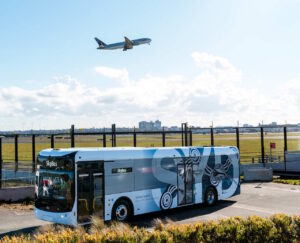 Australia’s busiest airport rolls out first of 50 electric buses for shuttles and airfield operations