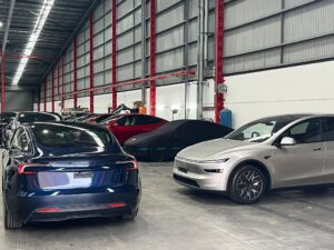 Tesla’s new Cybercab robo-taxi lands in Australia, spotted under wraps