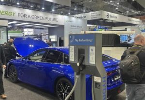 Toyota turns up to festival of electrification, solar and batteries with a hydrogen car